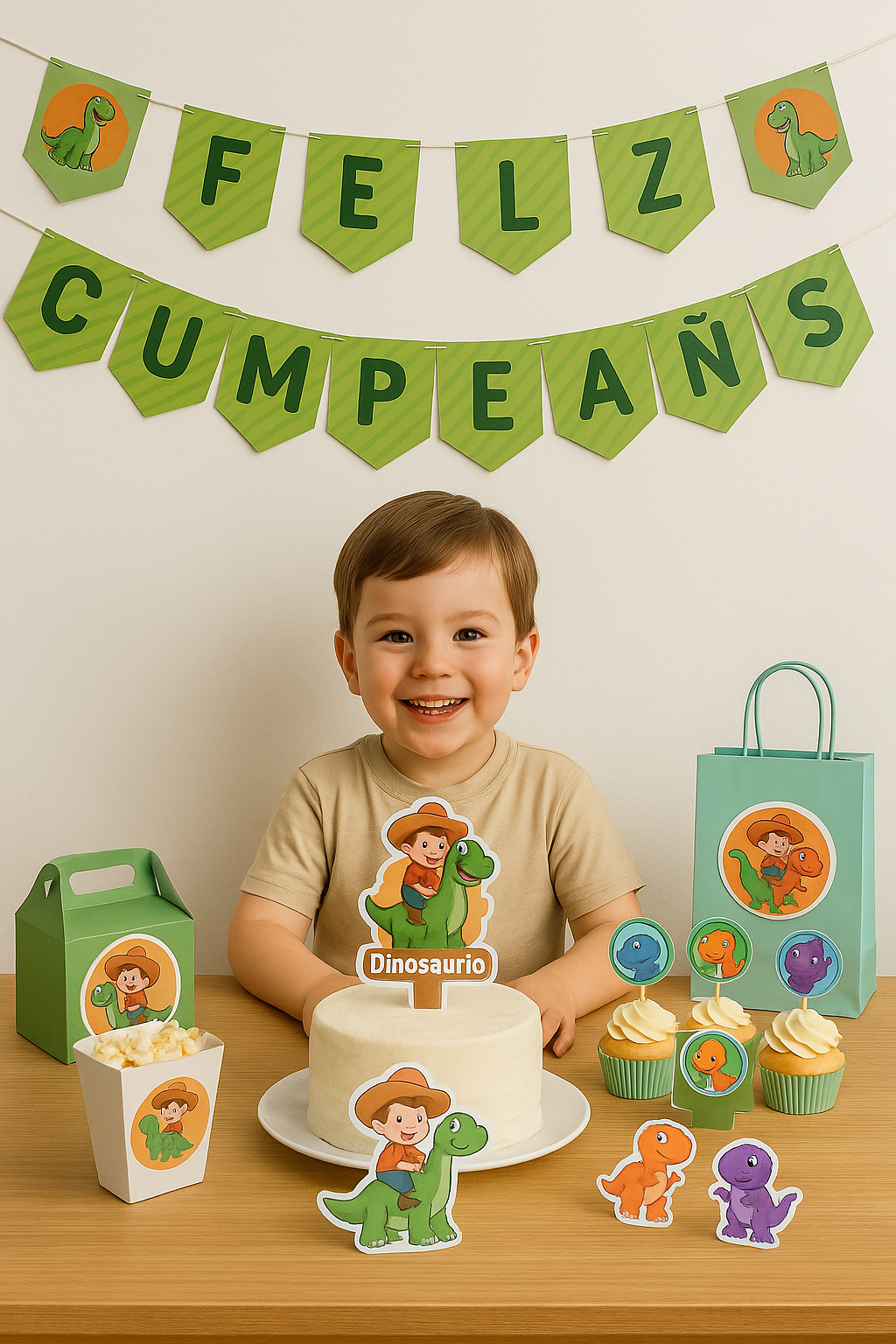 Kit imprimible para Fiesta de Dinosaurios