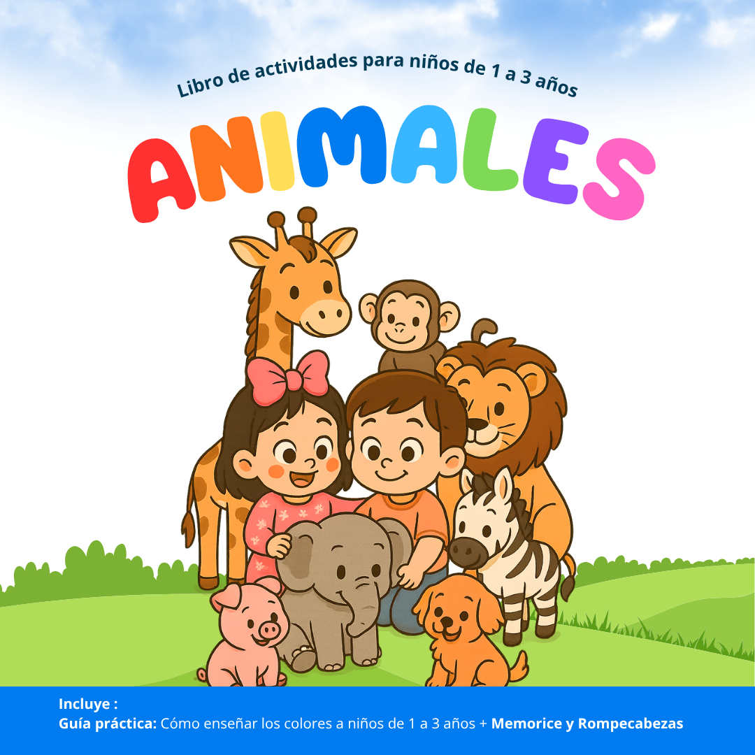 📘 Libro de Actividades – Animales (1 a 3 años)
