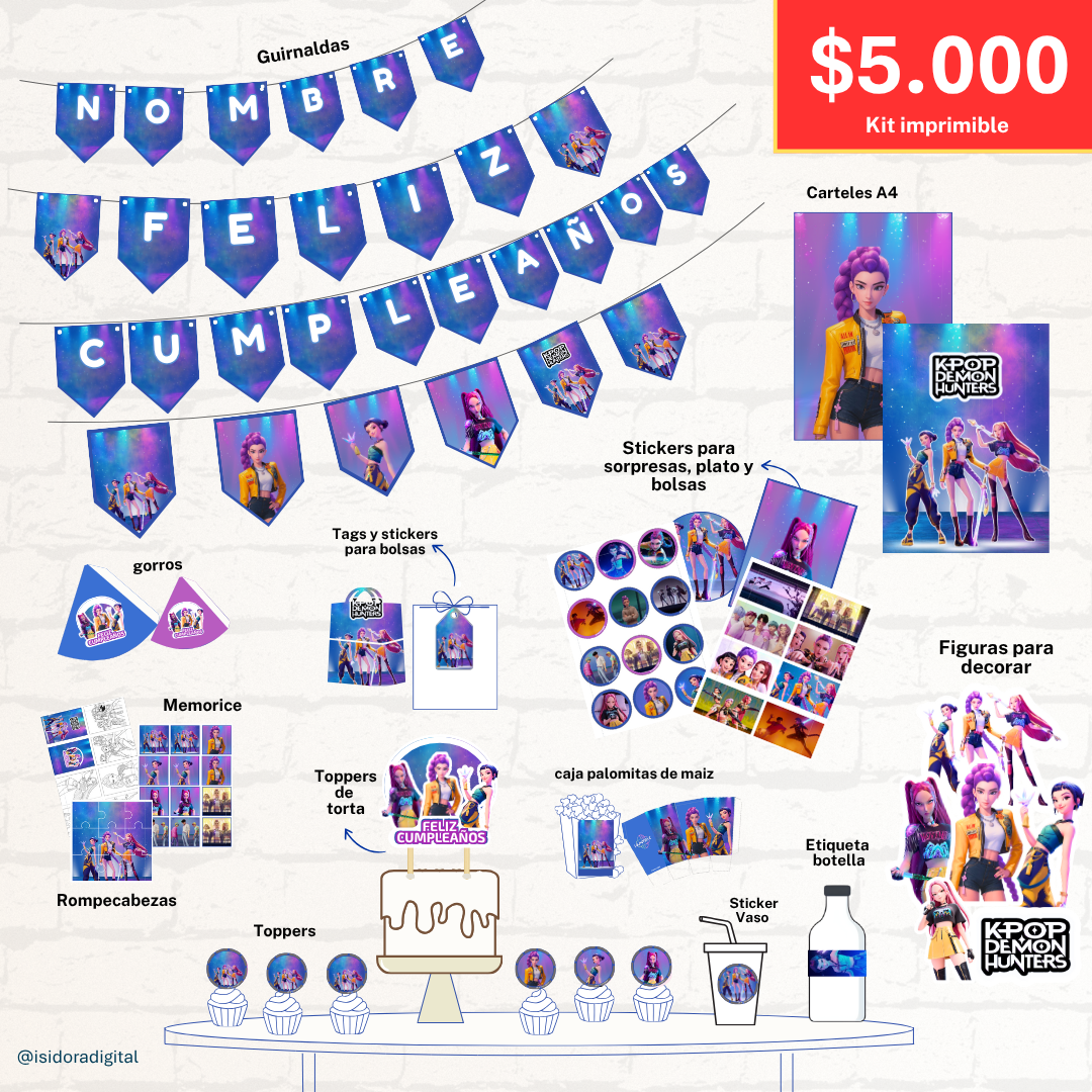 Kit Imprimible Guerreras K-Pop – Kit imprime en Casa